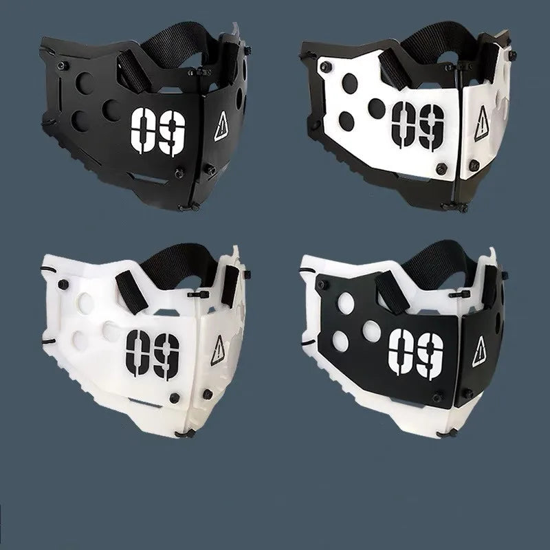 Mechanical Mecha Tactical Punk Mask Man Woman Carnival Music Festival Halloween Cosplay Techwear Face Mask Costume Accessories
