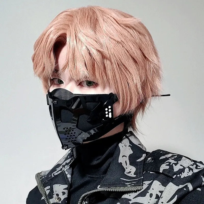 Functional Sci-fi Mechanical Mask Man Woman Tactical Punk Face Mask Halloween Music Festival Carnival Cosplay Mechs Props
