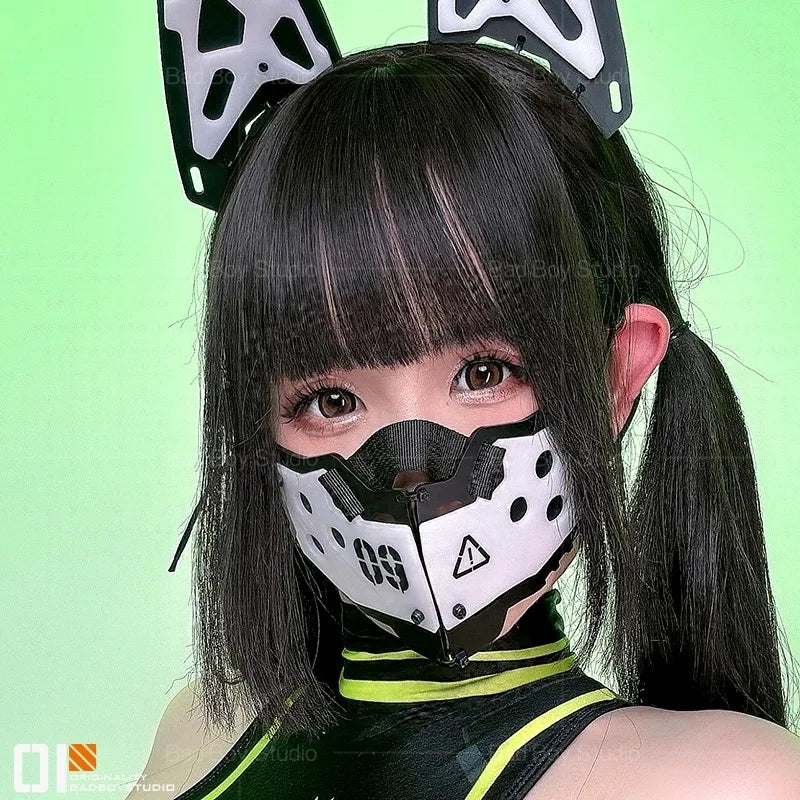 Mechanical Mecha Tactical Punk Mask Man Woman Carnival Music Festival Halloween Cosplay Techwear Face Mask Costume Accessories